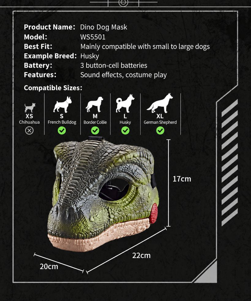 Doggo-Raptor™ Chomp Mask