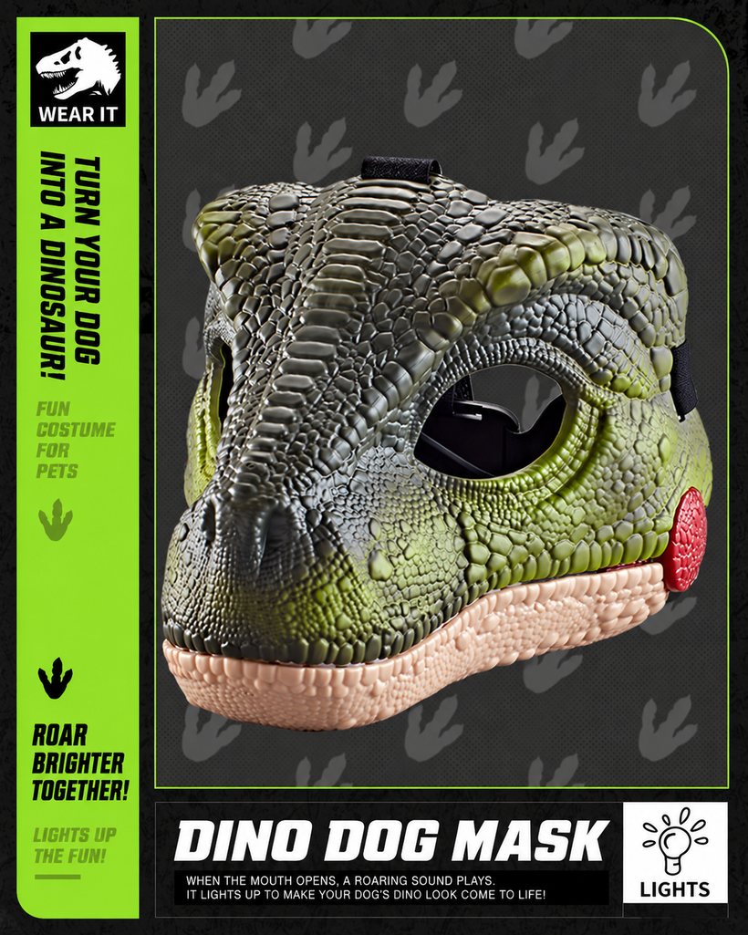 Doggo-Raptor™ Chomp Mask