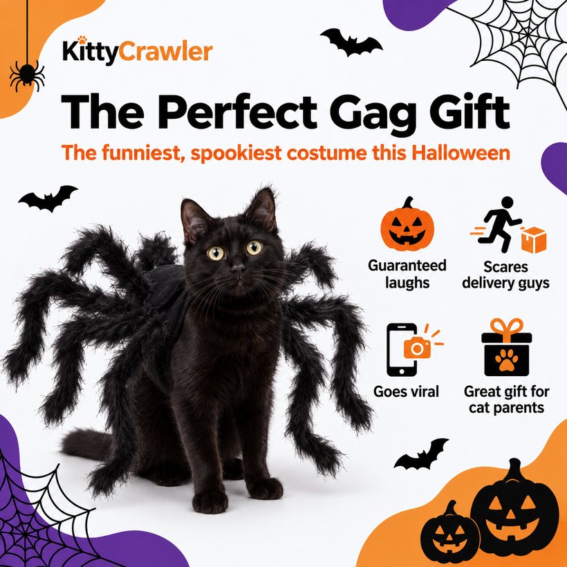 Whisker Widow cat spider costume – view 1